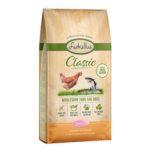 2x 12kg Lukullus Classic Huhn & Lachs (getreidefrei) Hundefutter trocken