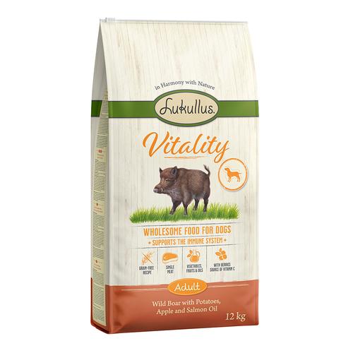 Lukullus Vitality Unterstützung Immunsystem: Wildschwein (getreidefrei) - Sparpaket: 2 x 12 kg