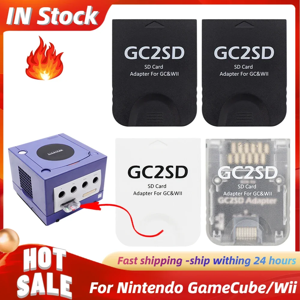 Gamecube Speicher kartenleser für Wii 512GB GC2SD Micro SD Karten adapter für Nintendo Gamecube und Wii Konsolen spiele Zubehör Image