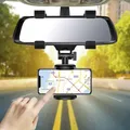 Supporto per telefono per auto Supporto per specchietto retrovisore Staffa per telefono per auto Supporto per navigazione GPS Supporto di regolazione pieghevole Supporto per telefono cellulare