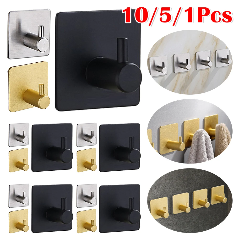 10/5/1 stücke selbst klebende Wand Garderobe Schlüssel halter Rack Handtuch Punsch frei Haken Kleider ständer Hänge haken Bad zubehör