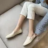 2024 Frühling Herbst Echt leder Frauen Schuhe lässig Frauen Slipper Wohnungen Damen Schuhe Echt