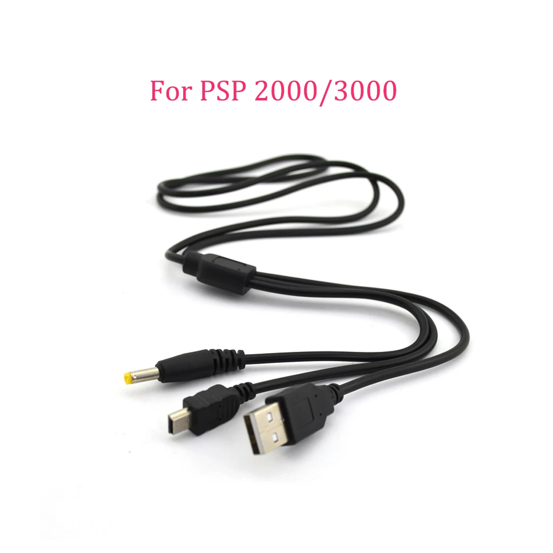 1,2 m 2-in-1-USB-Ladekabel für PSP 2000 3000, Ladetransfer, Daten, Stromkabel, Stromkabel, Spielzubehör Image