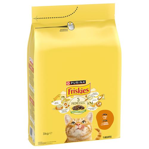 PURINA Friskies Adult poulet, légumes pour chat - 3 x 3 kg