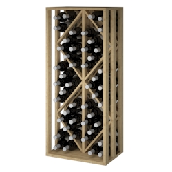 Weinregal der Godello-Serie aus hellem Kiefernholz 49 Diamantflaschen Image