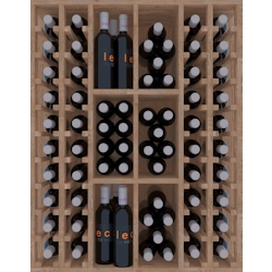 Weinregal der Serie Godello aus massiver Eiche 76 Flaschen, Säulen und Liegeboxen Image