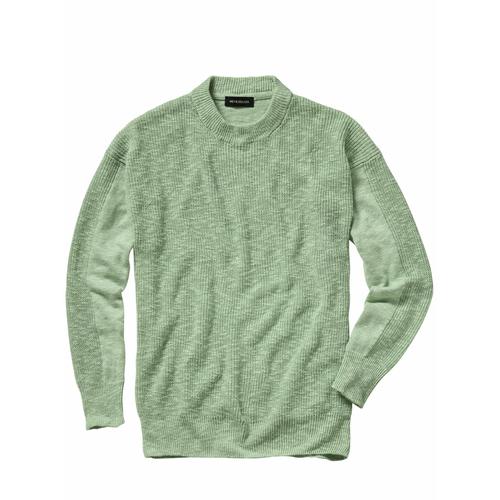 Mey & Edlich Herren leichter Pulli Regular Fit Gruen einfarbig