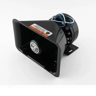 Car mounted alarm modification promotional horn 12V24V car alarm horn large speaker 300W alarm horn car black front horn