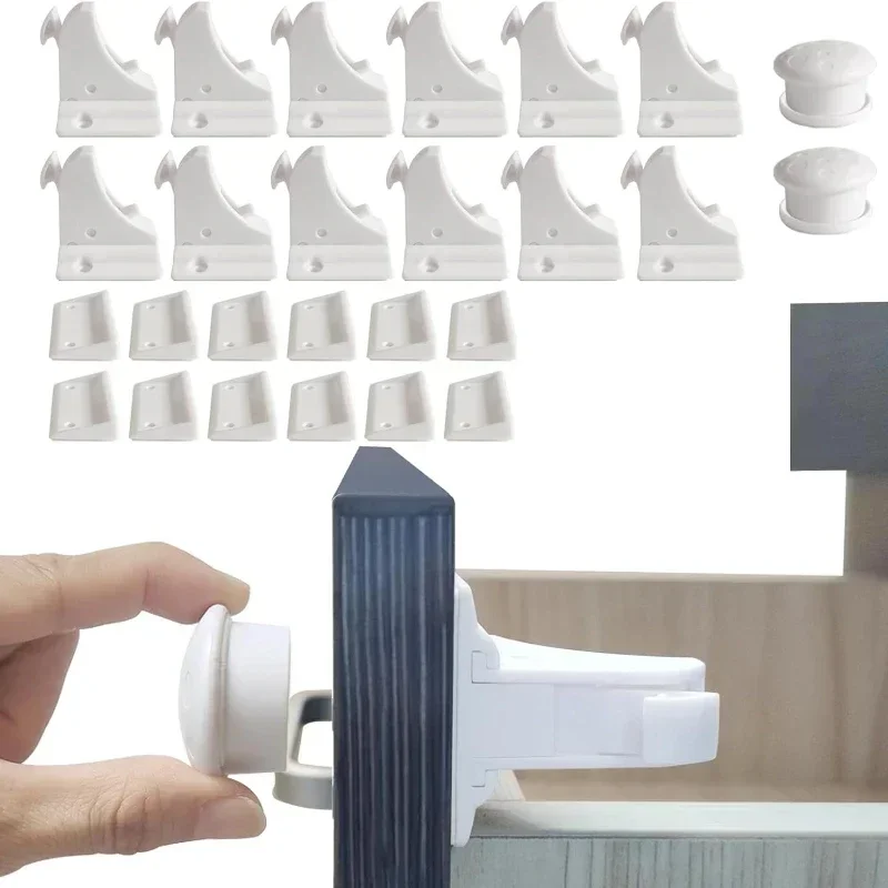 Limiteur de serrure de sécurité magnétique pour enfants Protection des enfants serrure de sécurité pour bébé serrure Invisible enfants sécurité tiroir loquet porte d