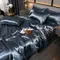 Ensemble de literie soyeux en satin pur, ensemble de lit Queen King Size, housse de couette athlon, linge de maison et taie d