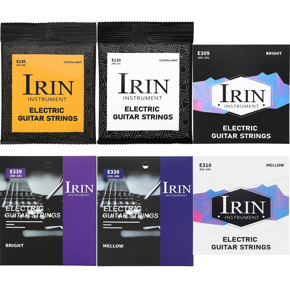 IRIN E-Gitarrensaiten, sechseckige Legierungsaiten, Anfänger, professionelle Übungssaiten, E-Gitarren-Zubehör und Teile Image