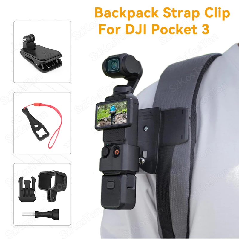 Rucksack Gurt Clip 360 Grad Drehung Hut Gürtel Klemme Halterung Für DJI Osmo Pocket 3 Action Kamera Zubehör Image
