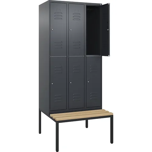 Vestiaire à deux étages Classic PLUS avec banc C+P