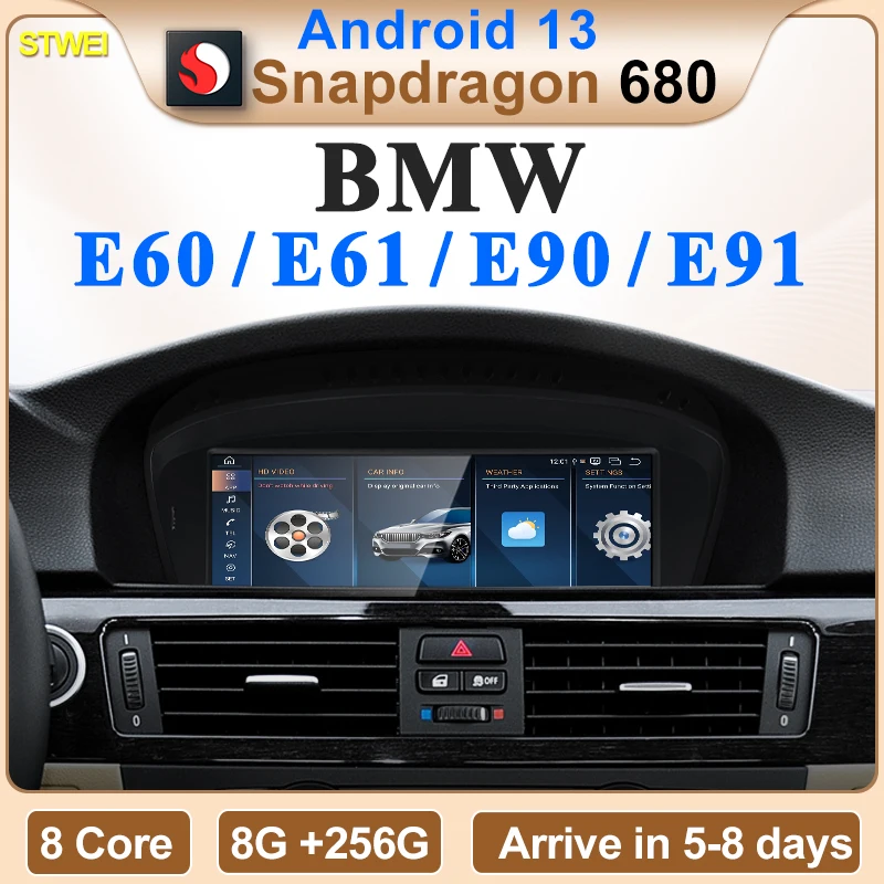 STWEI Neue ID6 ID7 ID8 Android 13 Qualcomm680 Snapdragon6225 8GB 256GB 8,8 zoll Für BMW 3/5Serie E60 E61 E90 E91Car CarPlay AUTO Image