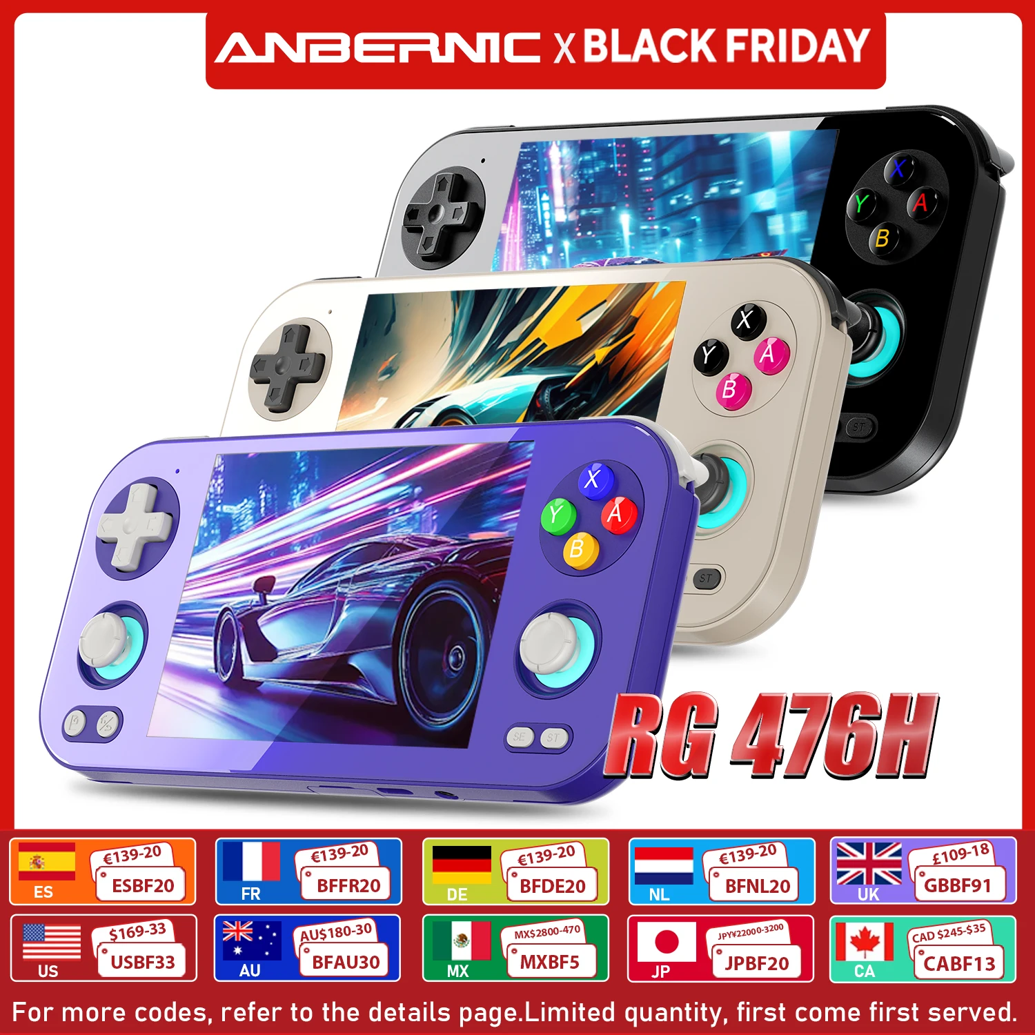 ANBERNIC RG 476H Retro-Spielekonsole 4,7-Zoll-LTPS-In-Cell-Display Android 13 Unisoc T820-Prozessor Videospiele RG476H Streaming Image