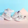 Disney Minnie Gedruckt Leder kinder Casual Schuhe Frauen Rosa Niedrigen Oberen Atmungsaktive Turnschuhe Schuhe Für Mädchen Größe 24-37