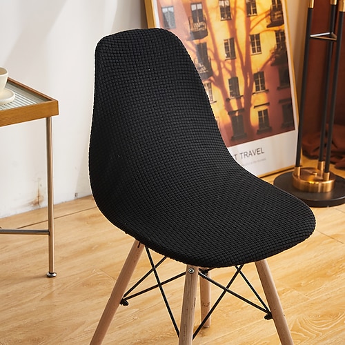 Stuhlhussen für Esszimmerstühle aus Spandex ohne Armlehnen, geschwungene Stühle, waschbar, Sitzbezug, Stretch-Hocker-Schonbezüge, Küchen- und Wohndekor Image