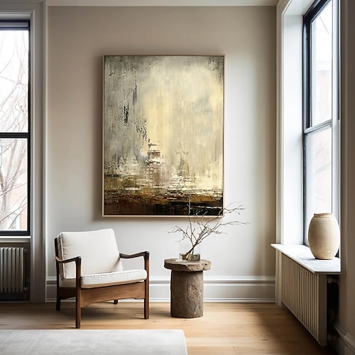 abstraktes Ölgemälde handgemaltes abstraktes Ölgemälde auf Leinwand abstrakt moderne Handmalerei Wandkunst handgemalt auf Leinwand Gemälde Kunstwerk Wohnkultur Bürodekoration Image