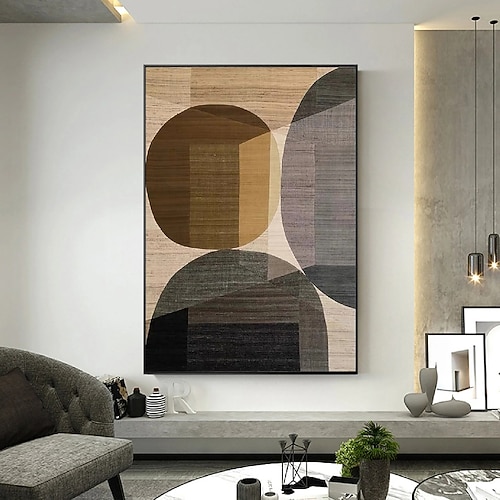 großes Gemälde handgemachtes abstraktes Ölgemälde handgemaltes beige-blaues und braunes Gemälde handgemachtes blaues Wabi-Sabi-Kunstwerk Ölgemälde handgemaltes strukturiertes Ölgemälde beiges Image