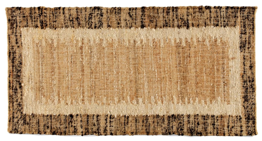Tapis en jute, laine et coton 60x120 cm diam.