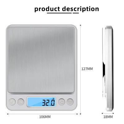 Portable multi specification digital kitchen scale precision scale for food and jewelry postal