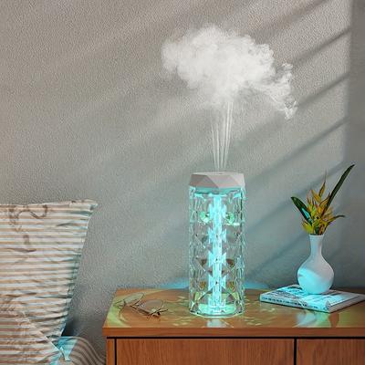 Crystal Clear Air Humidifier USB Night Light Air Humidifier Small Air Purifier Table Lamp Bedroom Desktop Humidifier Air Fresheners 1000ML