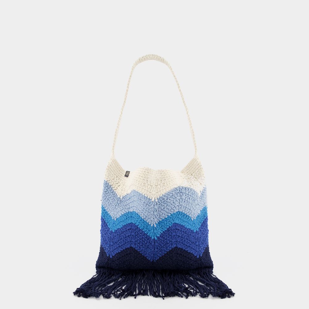 Priya Hobo Bag - Nannacay - Blue - Cotton Image