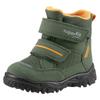 Winterboots SUPERFIT "HUSKY1 WMS: mittel", Kinder, Gr. 25, grün (khaki, orange), Textil, casual, Schuhe, Snowboots mit wasserdichtem GORE TEX, Größenschablone zum Download