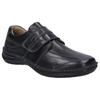Slipper JOSEF SEIBEL "New Anvers 02", Herren, Gr. 44, schwarz, Leder, casual, Schuhe, Klettschuh, Freizeitschuh, Komfortschuh in extraweiter Form