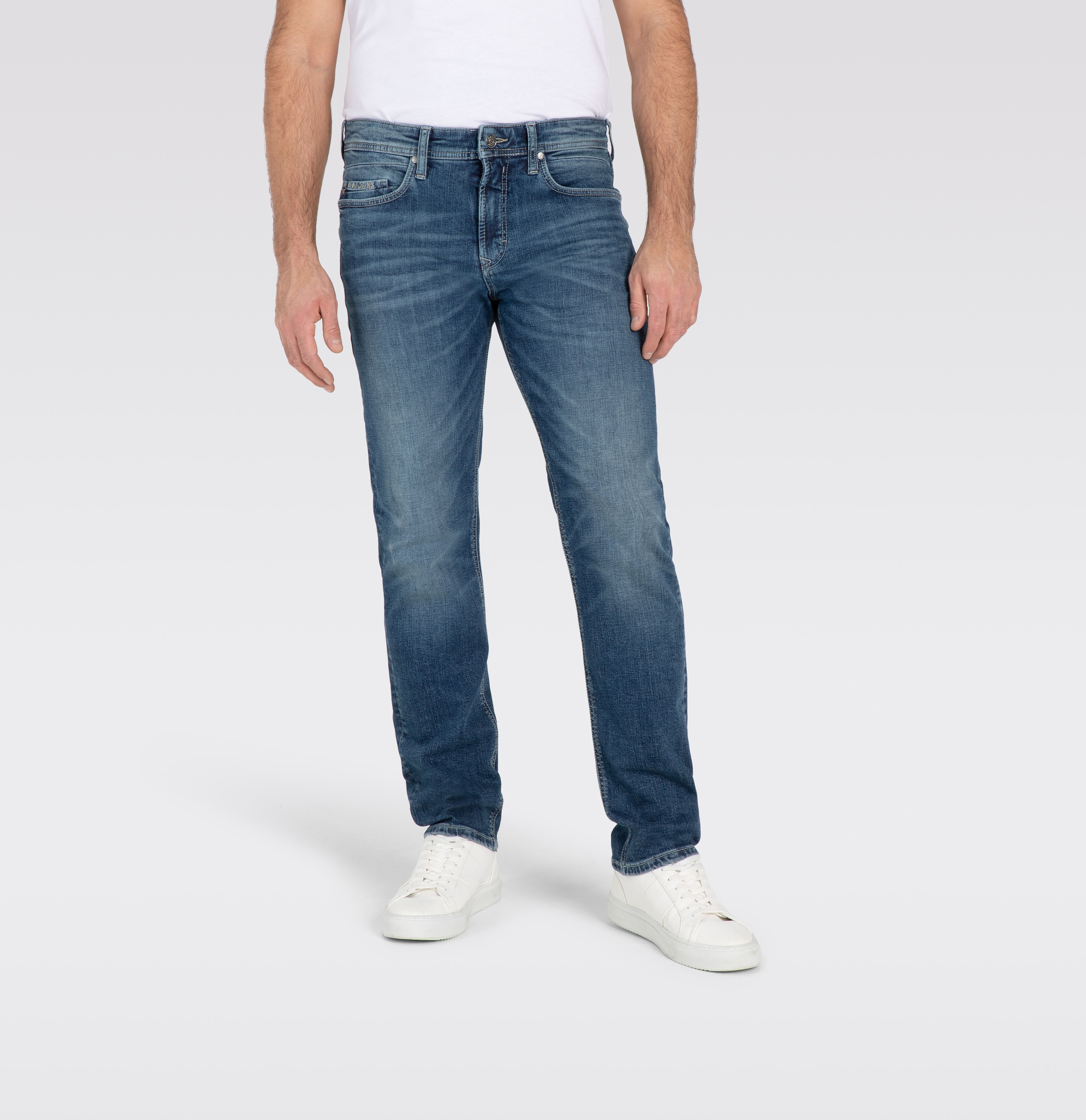 Regular-fit-Jeans MAC "Ben", Herren, Gr. 32, Länge 32, blau (vintage wash), Denim/Jeans, Obermaterial: 99% Baumwolle, 1% Elasthan, Jeans