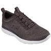 Slip-On Sneaker SKECHERS "SUMMITS-", Herren, Gr. 40, braun (braun, schwarz), Textil, sportlich, Schuhe, Slipper, Freizeitschuh, Halbschuh mit Elastic Schnürsenkel