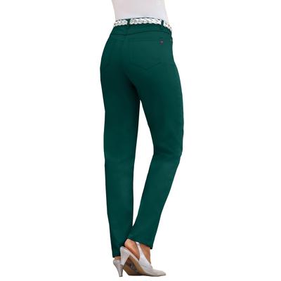Plus Size Women's Classic Stretch Straight Leg Jean by Denim 24/7 by Roamans in Emerald Green (Size 26 WP)