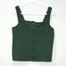 J. Crew Tops | J Crew Cropped Textured Button Front Tank Top Olive Green Size Medium | Color: Green | Size: M