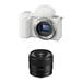 Sony ZV-E10 Mirrorless Camera with 11mm f/1.8 Lens Kit (White) ILCZV-E10/W