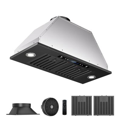 VIKIO 900 CFM Ducted Insert with LED 4 Speed Gesture Sensing and Touch Control Panel Range Hood in Stainless Steel