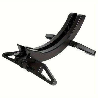 TEMU Adjustable Bike Parking Stand - Abs, Floor-mounted Display Rack For Bikes, Detachable Design With Secure Base, Black Image