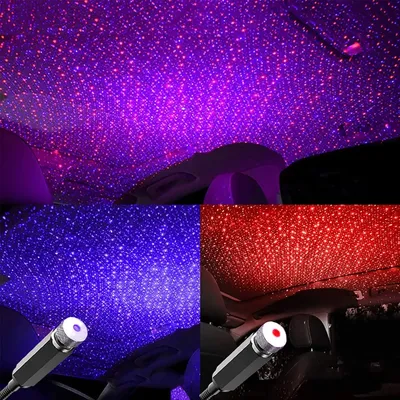 Romantic LED Starry Sky Night Light 5V USB Interface Galaxy Star Projector Lamp for Car Roof Room