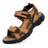 Echtes Leder Herren Sandalen Freizeit Herren Schuhe Hochwertige weiche Freizeitsandalen für Männer Strand Wandern Herrenschuhe 2024