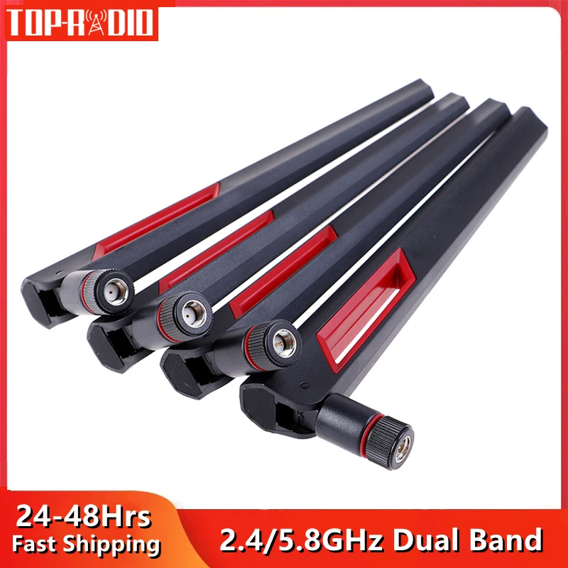 1Pcs 2,4G 5,8G Dual Band Router Antenne Für ASUS AC88U AC87U RP SMA Männlichen Universal Antennen Verstärker WLAN WiFi Antenne Booster Image