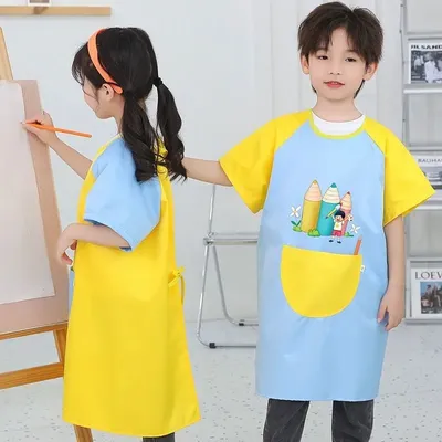 Kinder kunst niedliche Mal schürze wasserdicht für Kind 3-8 Jahre Kinder Kindergarten Malerei Image