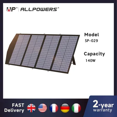 ALLPOWERS Solar Mobile Ladegerät 18V 140W faltbares Solarpanel mit DC und USB-Ausgang Anzug für Laptops, Kraftwerk Camping