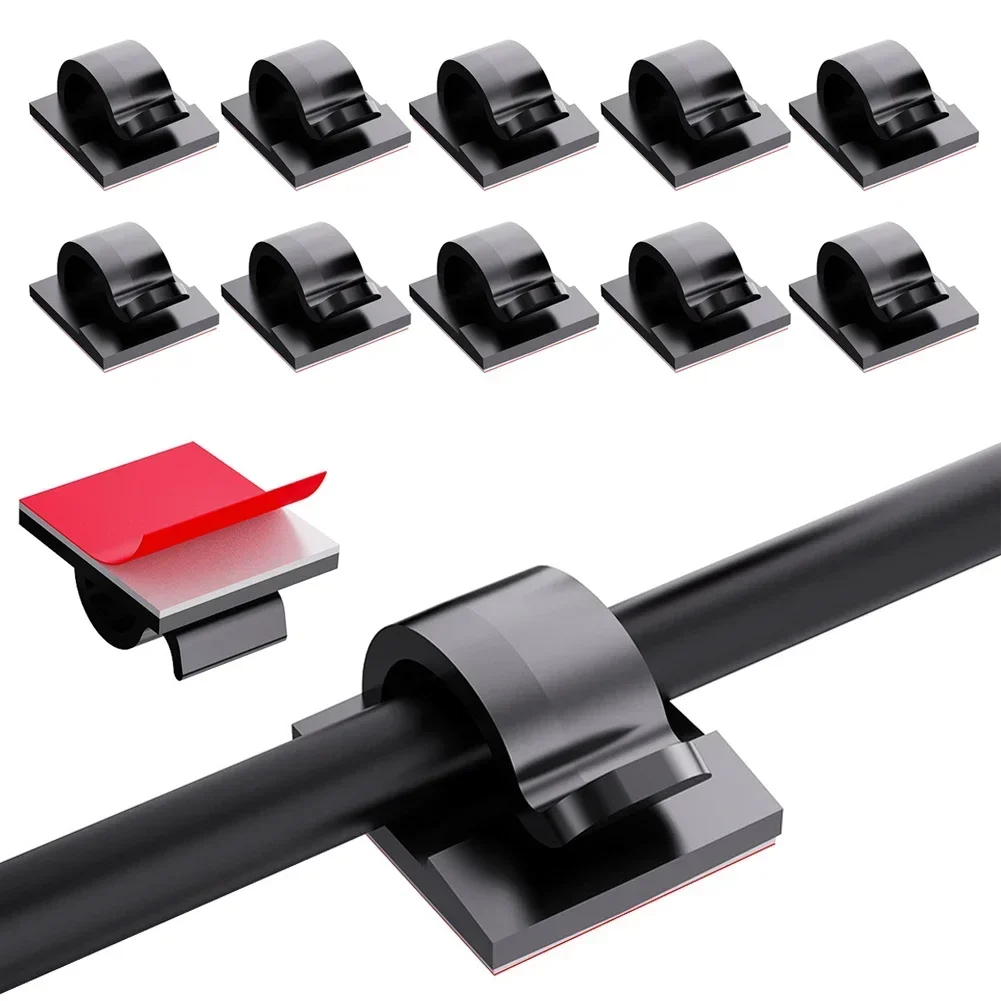 10/20/50 PIÈCES Organisateur De Câble Clips Enrouleur De Fil Support Écouteur Souris Cordon Clip Protecteur USB Câble Gestion Clips Gestionnaire De Fil