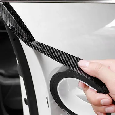 3d Kohle faser Vinyl Wrap Auto Aufkleber Türschweller Schutz Stoßstange Klebeband Autos chutz Schutz Image