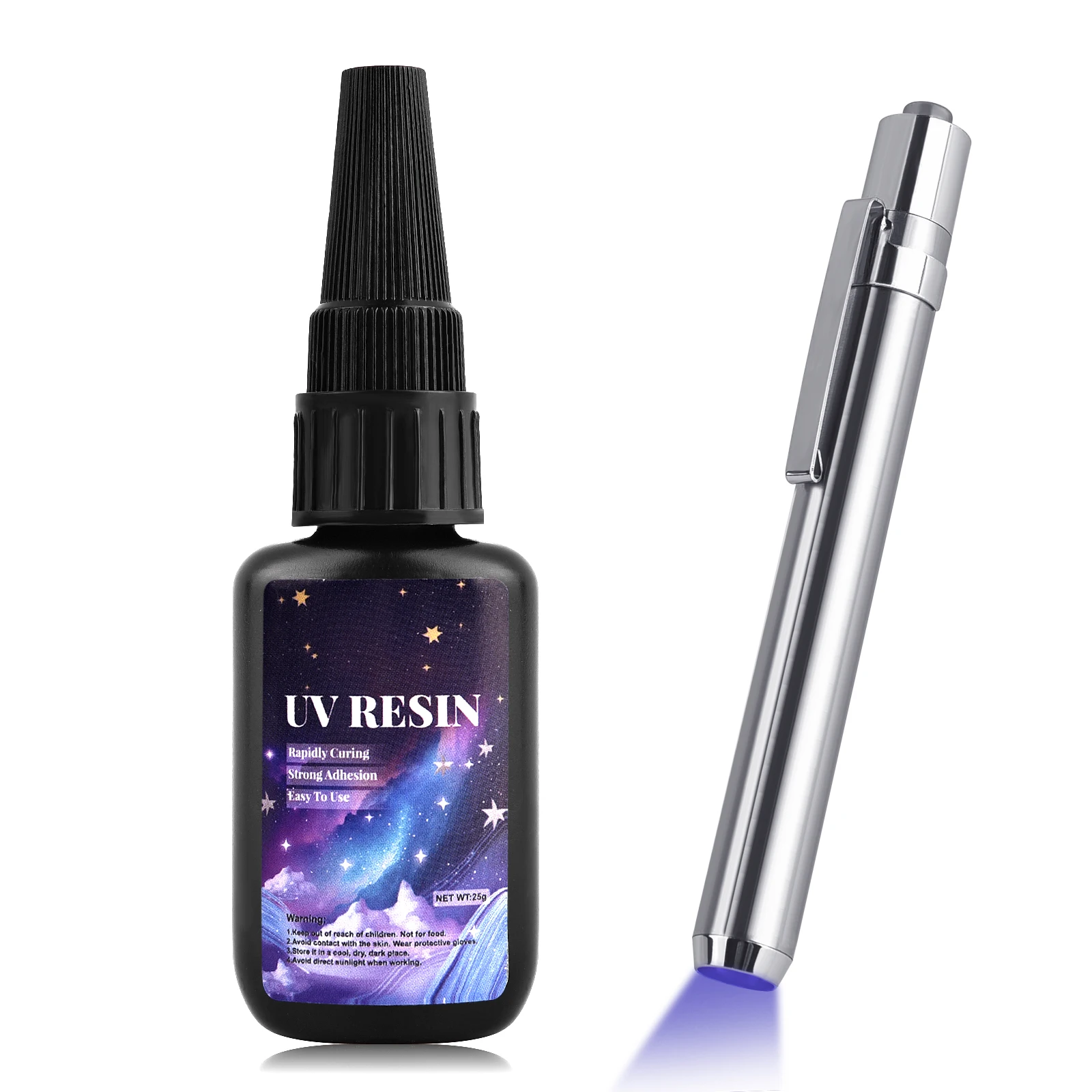UV-Bonding & Schweiß kleber Kit Super Bonding UV-Kleber mit Schwarzlicht schnell trocknend zum Verkleben von Glas, Metall, Holz DIY Craft Dekor Image