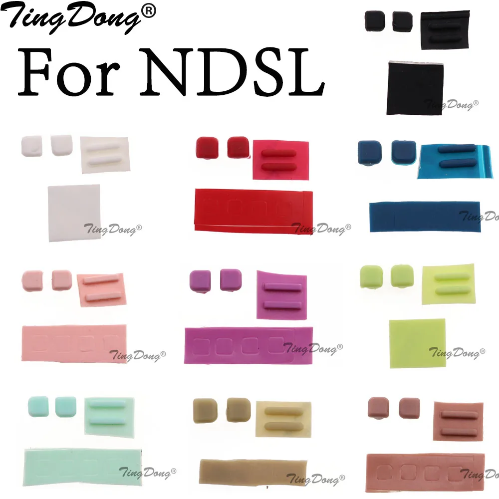 Tingdong optionale schrauben fuß abdeckung für nintendo ds lite für ndsl spiel konsole schrauben füße decken gummi polster ab Image