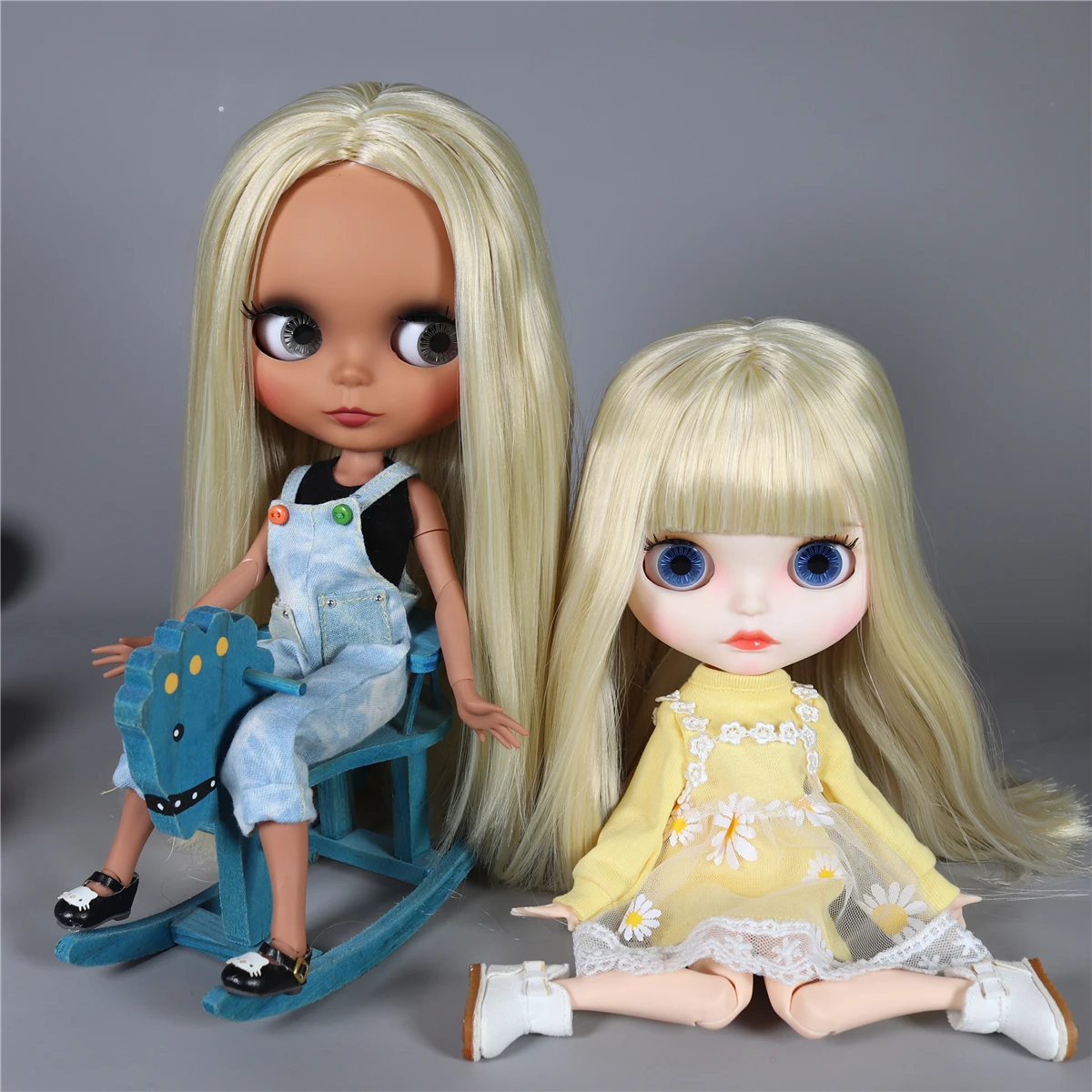 ICY DBS Blyth doll 1/6 bjd matte face shiny face joint body pelle bianca pelle abbronzata pelle scura 30cm toy girls gift