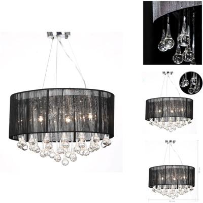 Kronleuchter - Kristall Kronleuchter mit 85 echten Glas Kristallen schwarz - Schwarz Image