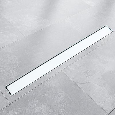 90cm Edelstahl Duschrinnen Ablaufrinnen Bodenablauf Duschrinne Duschablauf Glas Weiß