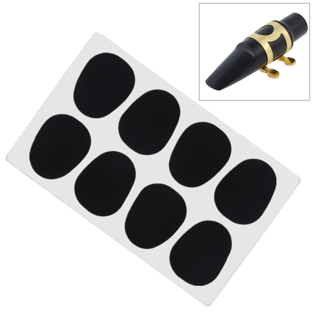 8pcs/lot Black Silicone 0.5mm Alto Tenor Saxophone Clarinet Mouthpiece Cushions