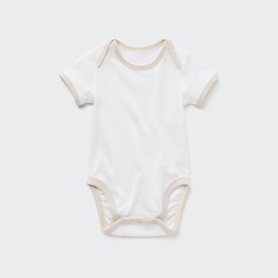 Uniqlo - Newborn's Cotton Short Sleeve Bodysuit - Off White - 12-18 Mo